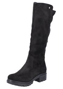 Winterstiefel Rieker, Damen, Gr. 43, Normalschaft, schwarz, Textil, Schuhe Winterstiefel, Langschaftstiefel, Blockabsatz, mit Stretch