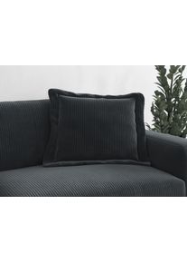 Sofakissen Trendmanufaktur "Bourbon", grau (anthrazit), B:70cm H:12cm T:70cm, Stoff, Polsterauflagen, Sofakissen, modernes Flatkissen 70x70 cm, in trendigem Cord erh&auml;ltlich, universal