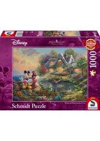 Puzzle Schmidt Spiele "Disney, Sweethearts Mickey & Minnie", bunt, Puzzles, KinderB:69cm H:49cm, Pappe, Motiv, Puzzle, Thomas Kinkade; Made in Germany, B:69cm H:49cm