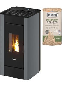 Pelletofen FreePoint "Sharp", grau (schwarz), Kamin&ouml;fen, Pelletofen