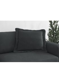 Sofakissen Trendmanufaktur "Bourbon", grau (anthrazit), B:70cm H:12cm T:70cm, Stoff, Polsterauflagen, Sofakissen, modernes Flatkissen 70x70 cm, in trendigem Cord erh&auml;ltlich, universal