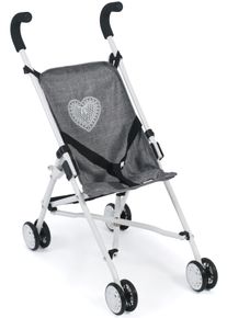 Bayer Chic 2000 Puppenbuggy CHIC2000 "Roma, Mini-Buggy", grau (jeans grau), Puppenwagen, KinderB:29cm H:57cm T:50cm, Kunststoff, Metall, Stoff, Puppenbuggy, B:29cm H:57cm T:50cm