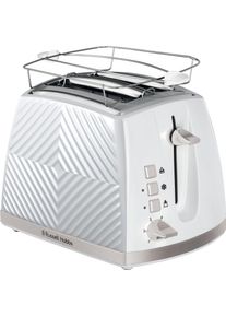 Russell Hobbs Toaster "Groove 26391-56", wei&szlig; (wei&szlig;, edelstahl), B:29,7cm H:26,2cm T:21,1cm, Toaster, wei&szlig;, 850 Watt - 6 Br&auml;unungsstufen, Toaster