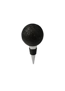 Flaschenverschluss AM Design "Kugel", schwarz, B:5cm H:8cm L:5cm, Polyresin, Flaschenverschl&uuml;sse, Flaschenverschluss, 3er Set, 5x9 cm