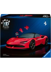3D-Puzzle Ravensburger "3D Puzzle Iconics, Ferrari SF90 Stradale", rot, Puzzles, KinderB:6,8cm H:12,8cm T:25,1cm, Kunststoff, 3D-Puzzle, Made in Europe, B:6,8cm H:12,8cm T:25,1cm