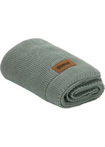Babydecke fillikid "Strick 80x100 cm", gr&uuml;n, B:80cm L:100cm, Obermaterial: 100% Baumwolle, Wohndecken, Babydecke