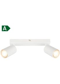 B.K.LICHT Deckenstrahler "BK_DS1630 EEK A LED Deckenlampe, Schwenkbar, Deckenspot", wei&szlig;, 2, H: 15,5cm, 1 Stk., Leuchten, Inkl. 2x GU10, 3.000 K, 450Lm, 2W, 15,5 x 5,5 x 25,5 cm, Wei&szlig;, Deckenstrahler