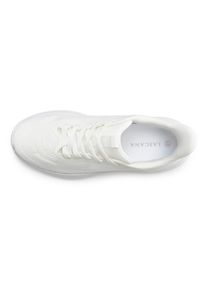 Sneaker Lascana "Halbschuh, Schn&uuml;rschuh, Sportschuh", Damen, Gr. 42, wei&szlig;, Obermaterial: 100% Textilmaterial. Decksohle: 100% Textilmaterial. Futter: 100% Textilmaterial. Laufsohle: 100% Synthetik, unifarben, Basic, Schuhe Sneaker, Freizeitschuh aus Textil-Material in leuchtenden Trendfarben VEGAN