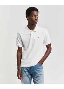 Poloshirt Gant "REG EMB ARCHIVE SHIELD POLO", Herren, Gr. XL, wei&szlig;, Web, Obermaterial: 100% Baumwolle, unifarben, regular fit normal, Rundhals, eingesetzt,&Auml;rmel ohne &Auml;rmelschlitz angesetztes B&uuml;ndchen, Shirts Poloshirt, Mit Schlitzen an der Seite