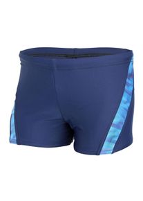 Badehose AQUARTI "Badehose Jungen Schwimmhose Kontrastfarbige Eins&auml;tze", Jungen, Gr. 128, N-Gr, blau (dunkelblau, blau), Obermaterial: 80% Polyamid PA. 20% Elasthan EL., Badehosen Badehose