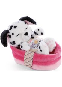 Kuscheltier Nici "Sleeping Pets, Welpe Dalmatiner, 12 cm", bunt (wei&szlig;, schwarz, rosa), Pl&uuml;schfiguren, KinderB:10cm H:8cm L:14cm, Polyester, Kuscheltier, im K&ouml;rbchen, B:10cm H:8cm L:14cm