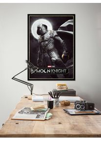 Wandbild Komar "Moon Knight Lunar Cycle", schwarz (farbe bild(er): schwarz, wei&szlig;), Disney, 1 Stk., Vlies, Bilder, Wandbild, 30 x 40 cm (Breite x H&ouml;he) - Kinderzimmer, Dekoration