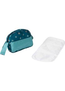 Bayer Chic 2000 Puppen Wickeltasche CHIC2000 "Jeans Grey", sternchen t&uuml;rkis, Puppenausstattungen, KinderB:29cm H:22cm T:9cm, Polyester, Puppen Wickeltasche, B:29cm H:22cm T:9cm