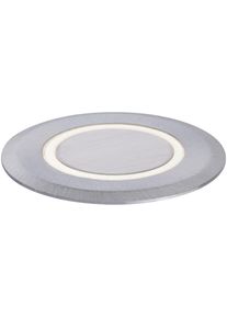 Paulmann LED Einbauleuchte "Outdoor 230V Boden IP67 3000K 2W deko round", silber (edelstahlfarben), 1, &Oslash; 5cm H: 8,2cm, 1 Stk., Leuchten, rund, LED Einbauleuchte