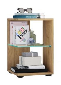 Couchtisch Vcm "Holz Beistelltisch Couchtisch Sofatisch Elani", braun (honig, eiche), B:30cm T:30cm, Tische, Couchtisch