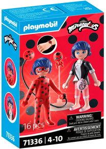 Konstruktions-Spielset Playmobil "Miraculous: Marinette & Ladybug (71336), Miraculous", bunt, Spielbausteine, Kinder, Kunststoff, Konstruktions-Spielset, Made in Europe