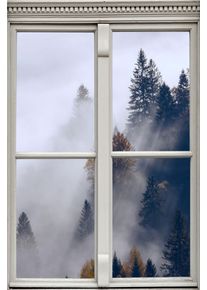 Wandsticker queence "Nebel", beige (natur), B:40cm H:60cm T:0,1cm, Wandtattoos, Wandsticker, Wandsticker, Wandbild, selbstklebend, 3D, Fenster