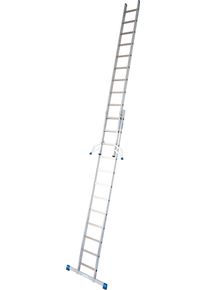 Schiebeleiter Krause "STABILO", silber (silberfarben), B:43cm H:355cm, Aluminium, Leitern, Schiebeleiter