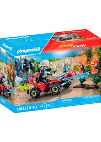 Konstruktions-Spielset Playmobil "Feuerwehr Quad l&ouml;scht Heckenbrand (71825), Playmobil Action Heroes", bunt, Spielbausteine, Kinder, Kunststoff, Konstruktions-Spielset