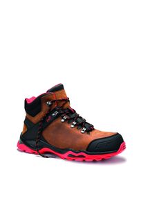 Sicherheitsschuh Jori "POWERFUL Mid" Gr. 41, braun (braun, schwarz), 41, Obermaterial: 50% Rindsleder Leather cow. 50% Lammleder LEL., Schuhe, Sicherheitsschuh