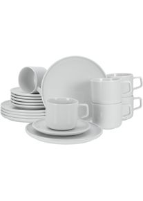 Kaffeeservice Creatable "Chef Collection", wei&szlig;, 18 Stk., Porzellan, Geschirr-Sets, Kaffeeservice, Service, nordisches Design, 18 Teile, f&uuml;r 6 Personen