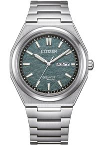 Solaruhr Citizen, silber (titansilberfarben, gr&uuml;n), Armbanduhren, Damen, Solaruhr, Armbanduhr, Herrenuhr, Damenuhr, Titan, Saphirglas, Datum