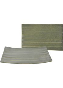 Servierplatte Creatable "Banana Leaf", gr&uuml;n, Steinzeug, Servierplatten, Servierplatte, Servier Set, Topaktueller &bdquo;Streat Food&ldquo; Trend