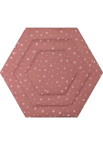 Laufgittereinlage fillikid "6-eck Jersey", rosa, Obermaterial: 100% Baumwolle. F&uuml;llung: 100% Polyester, Bettnestchen, Laufgittereinlage