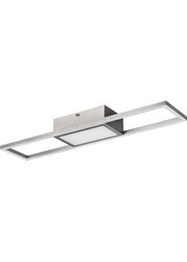 REALITY LEUCHTEN LED Deckenleuchte "Rigido", grau (nickel), 1, H: 6cm, 1 Stk., Leuchten, Deckenlampe mit Fernbedienung dimmbar Lichtfarbe einstellbar Memory, LED Deckenleuchte