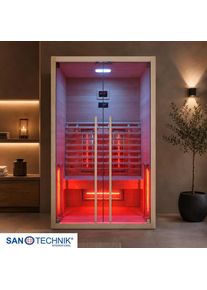 Sanotechnik Infrarotkabine, Naturfarben, Holz, 120x195x100 cm, Freizeit & Co, Wellness & Gesundheit, Infrarotkabinen