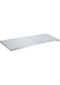 Verstelbaar legbord met sleuven voor ESD-vleugeldeurkast, incl. 4 legborddragers, lichtgrijs, h x b x d 30 x 980 x 326 mm, draagvermogen 60 kg