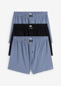 Boxer larghi in jersey di cotone (pacco da 3), Blu, Taglia 5 (M), bonprix