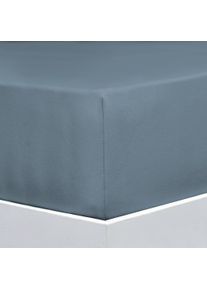 Bettlaken FLORELLA "EXCELLENT Jersey Elastan, 92% Baumwolle", blau (lagune), B:100cm L:220cm, Jersey, Obermaterial: 92% Baumwolle CO. 8% Elasthan EL., Bettlaken, Bettlaken