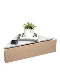 Nachttisch Vcm "Holz Wandschublade Eckregal Nachttisch Usal S", braun (wei&szlig;, honig, eiche), B:60cm T:43cm, Sideboards, Nachttisch