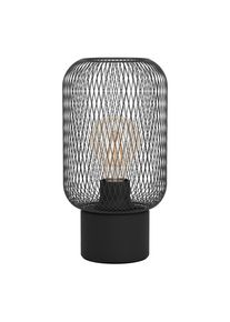 Eglo Tischleuchte "WRINGTON Tischlampe, Vintage, Stahl, E27, Nachttischleuchte, Lampe", schwarz, 1, &Oslash; 15cm H: 28,5cm, 1 Stk., Leuchten, Tischleuchte, Schreibtischlampe, H28,5 x &Oslash;15 cm, schwarz, 1X60W exkl., Tischleuchte