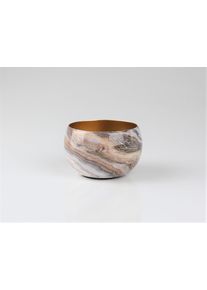 Windlicht AM Design "aus Metall", gold (grau), B:8cm H:5cm, Metall, Kerzenhalter, Windlicht, 4er Set, BxH: 8x5 cm