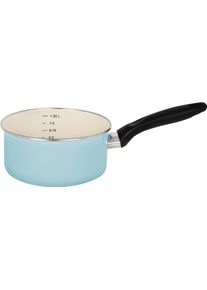 Kr&uuml;ger Kasserolle KR&Uuml;GER "Sylt", blau (pastell, blau), B:16cm H:8cm L:33cm &Oslash;:16cm, T&ouml;pfe, Kasserolle, &Oslash; 16 cm, Induktion