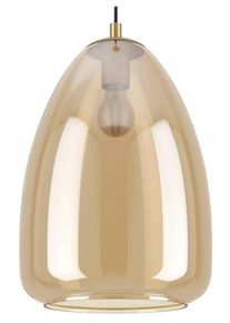 Eglo H&auml;ngeleuchte "ALOBRASE", gold (amber), 1, &Oslash; 30cm H: 110cm, 1 Stk., Leuchten, Pendelleuchte Esstisch aus Metall und bedampften Glas, E27, &Oslash; 30 cm, H&auml;ngeleuchte