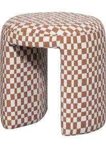 Sitzhocker Woood "Charlie kompakte Form, vollst&auml;ndig gepolstertes B 45 x T 45 x H 47 cm", orange, B:45cm H:47cm T:45cm, Hocker, Sitzhocker, Sehr hohe Verschlei&szlig;festigkeit, Tragkraft 100 kg, mittlere Sitzh&ouml;he