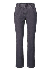 Regular-fit-Jeans GOLDNER "Kurzgr&ouml;&szlig;e Klassische Jeansschlupfhose LOUISA", Damen, Gr. 25, K-Gr, grau (anthrazit), Obermaterial: 78% Baumwolle CO. 20% Polyester PES. 2% Elasthan EL., normal, Jeans Regular-fit-Jeans, Dehnbar in jede Richtung