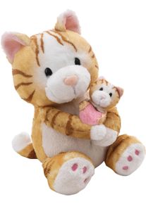 Kuscheltier Nici "Little & Me, Katze 20 cm mit Kind 6 cm", braun, Pl&uuml;schfiguren, KinderB:10cm H:20cm L:10cm, Kuscheltier, 2in1: Kuscheltier Mama mit Kuscheltier Baby, B:10cm H:20cm L:10cm