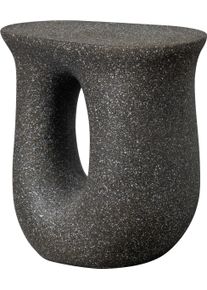 Beistelltisch Woood "Moson aus Magnesiumoxid mit organischer Form B 42 x T 33 x H 45 cm", schwarz, B:42cm H:45cm T:33cm, Tische, Beistelltisch, Einzigartig durch Materialstruktur, Tragkraft 20 kg, Eigengewicht 6 kg