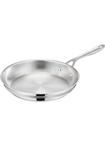 Bratpfanne Tefal "Jamie Oliver E31104 Cook Smart", grau (edelstahlfarben), B:25,4cm H:8,8cm L:45,2cm &Oslash;:24cm, Pfannen, Bratpfanne, unbeschichteter Edelstahl, Thermo-Fusion, induktionsgeeignet
