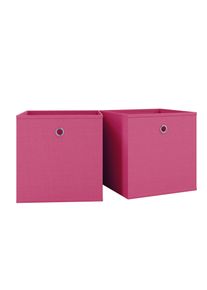 Faltbox Vcm "2er Set Faltbox Klappbox Aufbewahrungsbox Boxas", pink, B:27cm T:27cm, Aufbewahrungsboxen, Faltbox