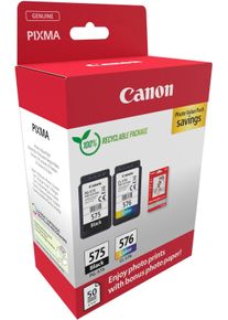 Canon Tintenpatrone "PG-575/CL-576 Photo Value Pack", bunt (schwarz, cyan, magenta, gelb), Tintenpatronen, Tintenpatrone