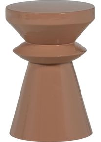 Beistelltisch Woood "Fedde mit Hochglanz-Metalloberfl&auml;che B 30 x T 30 x H 47 cm", altrosa, B:30cm H:47cm T:30cm, Tische, Beistelltisch, Tragkraft 25 kg, spielerischer Formgebung, pflegeleichte Oberfl&auml;che