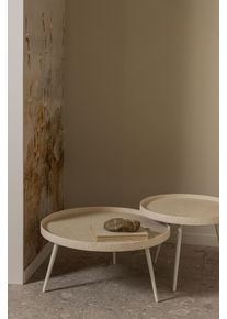 Beistelltisch Woood "Bounds mit Metallbeinen und Multiplex-Zinkbeschichtung &Oslash; 74 x H 40 cm", natur, B:74cm H:38cm T:74cm, Tische, Beistelltisch, 4 cm Randerh&ouml;hung, Tragkraft 20 kg, Metallbeine H&ouml;he 36 cm