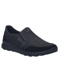 Slipper Josef Seibel "Marley 52", Herren, Gr. 46, schwarz, Nubukleder, Veloursleder, Schuhe Slipper, Slip On-Sneaker, Schlupfschuh mit TEX-Ausstattung, G-Weite