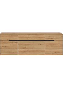 Garderobenschrank Home Affaire "REHAT, TOPSELLER, Breite 176 cm, h&auml;ngende Montage, viel Stauraum", basalt grau, artisan eiche nachbildung, B:176cm H:60cm, FSC-zertifizierter Holzwerkstoff, Schr&auml;nke, Garderobenschrank, Garderobe, Flurschrank, Dielenschrank, Kleiderschrank, Garderobenm&ouml;bel