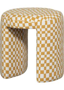 Sitzhocker Woood "Charlie kompakte Form, vollst&auml;ndig gepolstertes B 45 x T 45 x H 47 cm", gelb, B:45cm H:47cm T:45cm, Hocker, Sitzhocker, Sehr hohe Verschlei&szlig;festigkeit, Tragkraft 100 kg, mittlere Sitzh&ouml;he